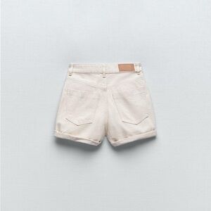 Zara Cream Jean Shorts